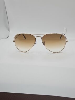 Ray-Ban Gold Frame Brown Gradient Aviator Sunglasses